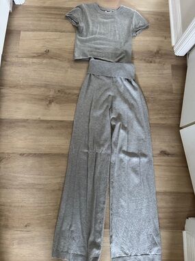 Grey Sincerely Jules Sweater Top and Pants Set small